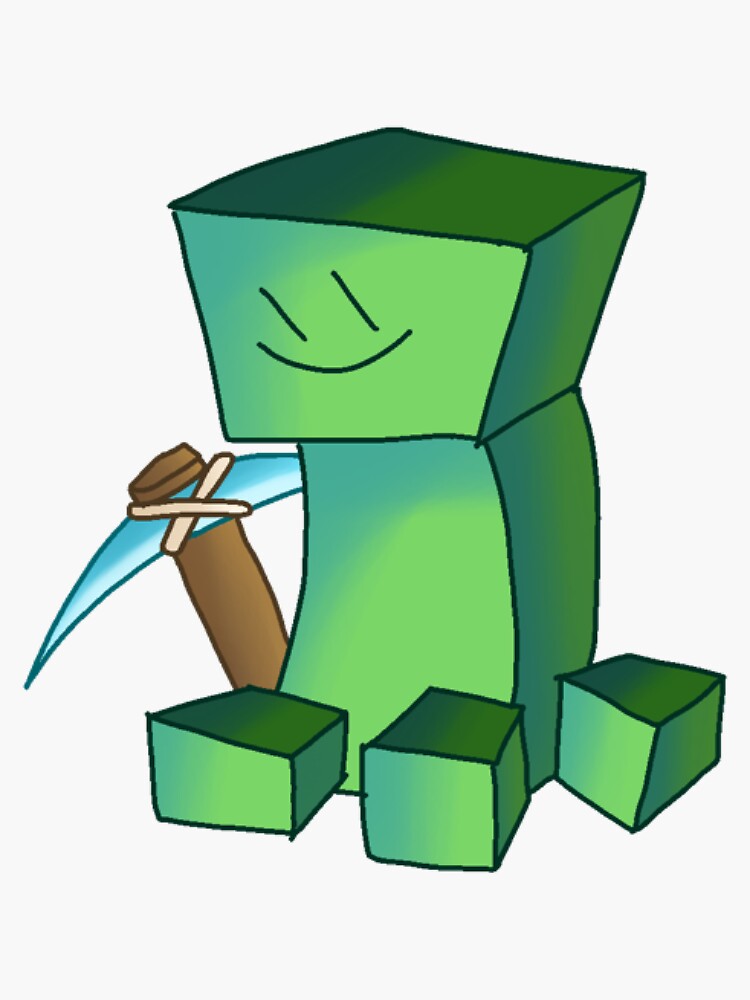 "Creeper AW MAN" Sticker by SQUIDDBUBBLES Redbubble
