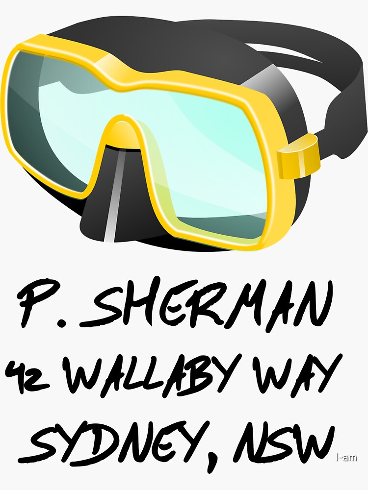 P Sherman 42 Wallaby Way Sydney Sticker By I Am Redbubble   Bg,f8f8f8 Flat,750x,075,f Pad,750x1000,f8f8f8.u4 