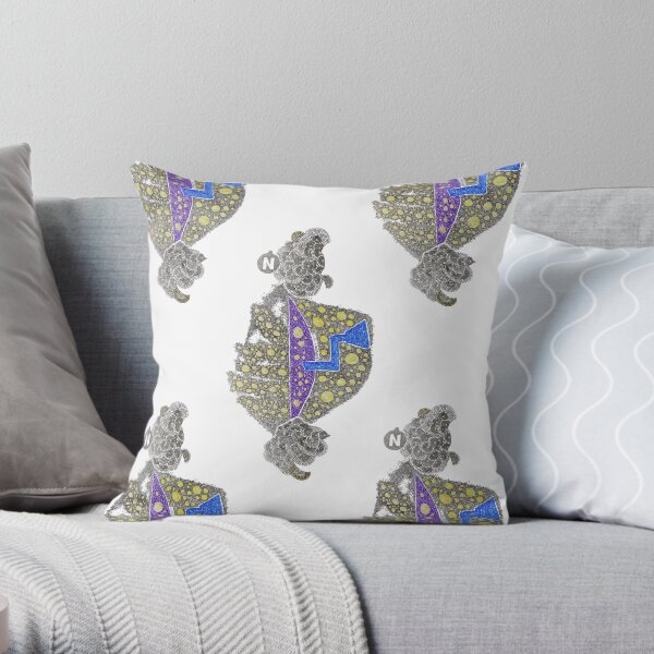 Carrickalinga Map 1 Throw Pillow
