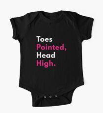 Toes Pointed Head High Funny Ballet Dance Cute One Piece - Short Sleeve
