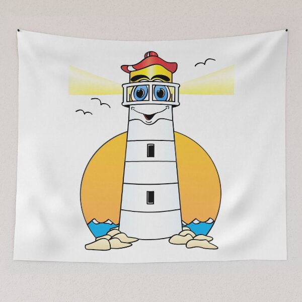 Item preview, Lighthouse Cartoon White designed and sold by Scott Hayes.