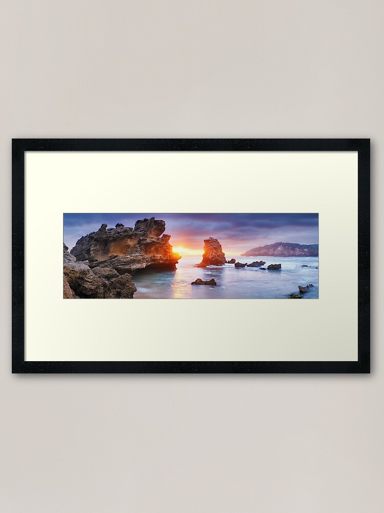 Alternate view of Bridgewater Bay, Mornington Peninsula, Victoria, Australia Framed Art Print
