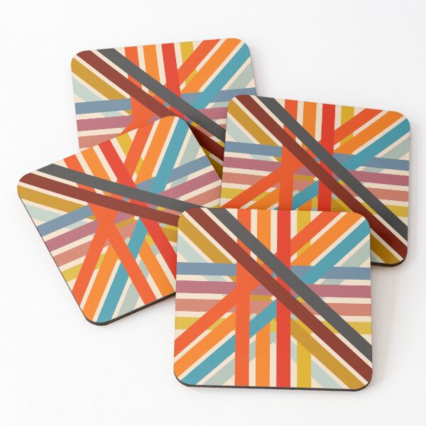 Item preview, Sutugius - Abstract Colorful Retro Style Stripe Pattern designed and sold by Retro-Rocket.