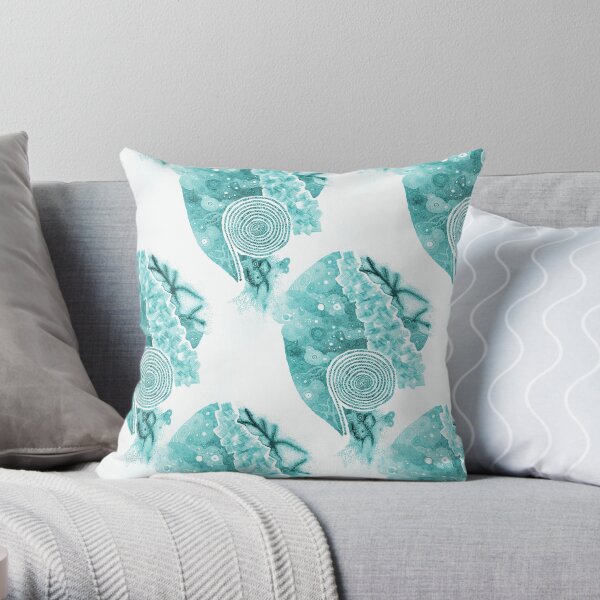 Carrickalinga Sands Aqua Throw Pillow