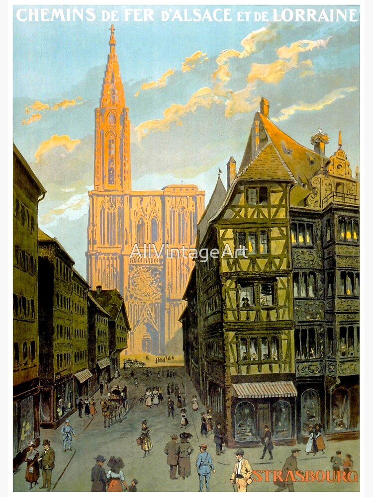 Vintage Strasbourg France Travel Poster 1930 by AllVintageArt