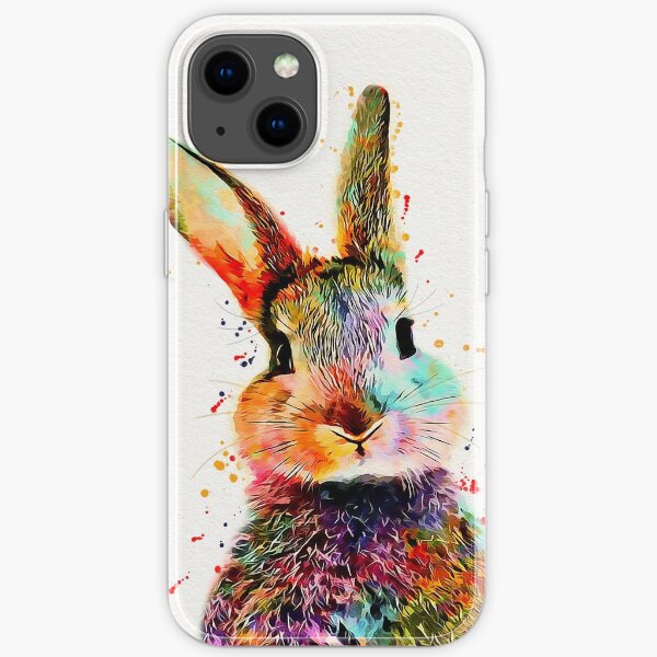 Rabbit Watercolor Art Work  iPhone Soft Case