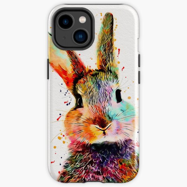Rabbit Watercolor Art Work iPhone Tough Case