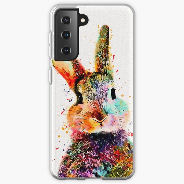 Rabbit Watercolor Art Work Samsung Galaxy Soft Case