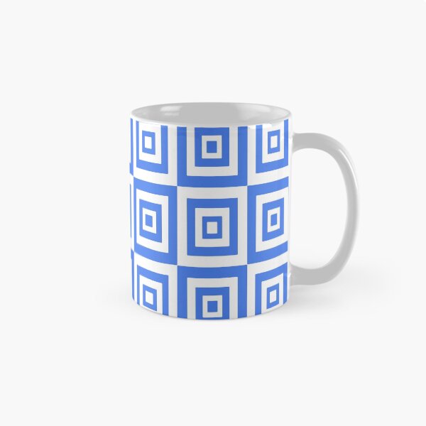 Item preview, Abstract geometric pattern - blue and white. designed and sold by K.S ART.