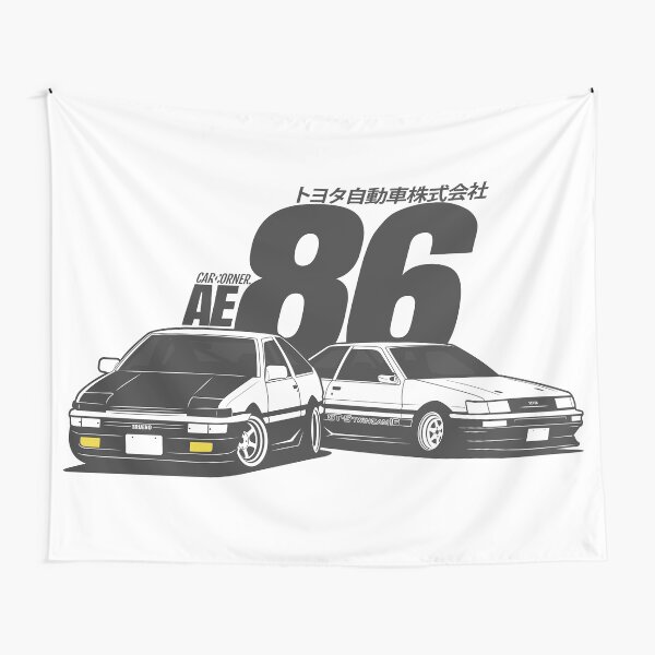 Toyota AE86 LEVIN & TRUENO - CarCorner Tapestry