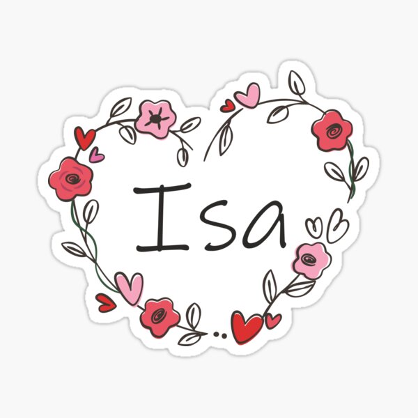 "Isa" Sticker for Sale by oleo79 Redbubble