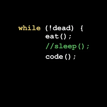 Artwork thumbnail, While Dead Eat Sleep Code Programmer Programming Coder Pc Computer by rused
