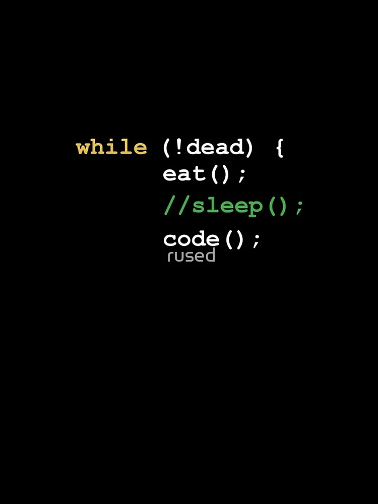 Thumbnail 4 of 4, iPhone Case, While Dead Eat Sleep Code Programmer Programming Coder Pc Computer designed and sold by rused.