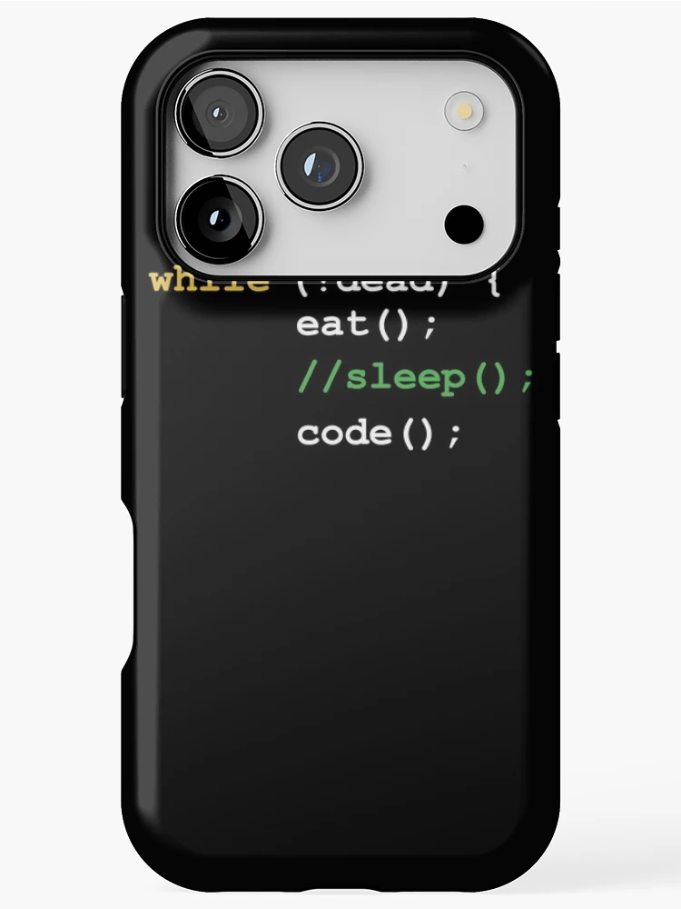 Thumbnail 1 of 4, iPhone Case, While Dead Eat Sleep Code Programmer Programming Coder Pc Computer designed and sold by rused.