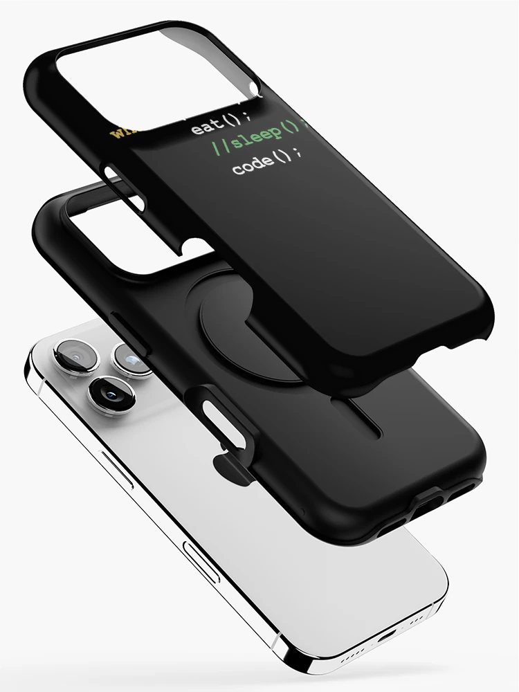 Thumbnail 2 of 4, iPhone Case, While Dead Eat Sleep Code Programmer Programming Coder Pc Computer designed and sold by rused.