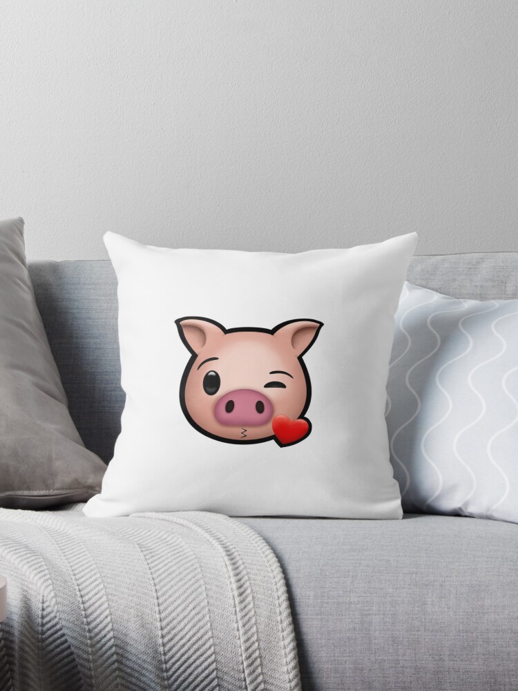 Kissing emoji outlet pillow