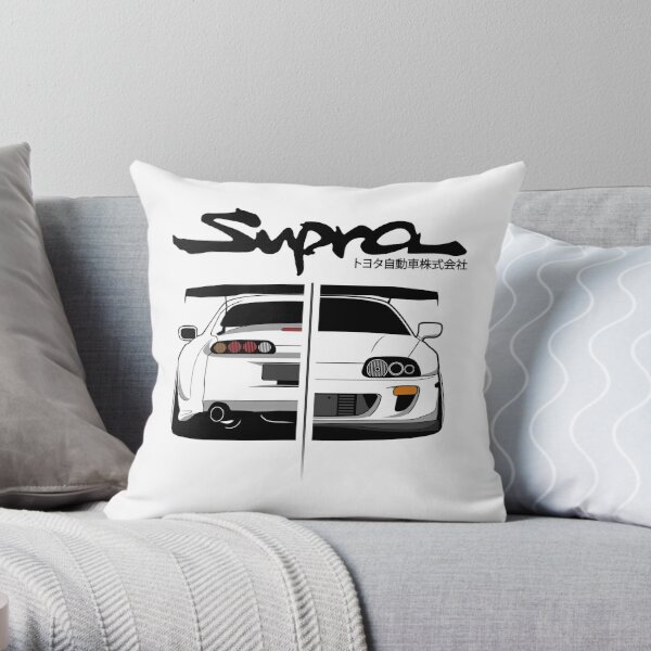 Toyota Supra MK IV - CarCorner Throw Pillow