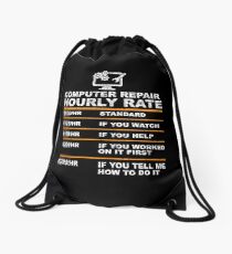 Computer repair hourly rate Drawstring Bag