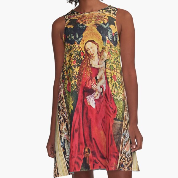 MADONNA OF THE ROSE BOWER A-Line Dress