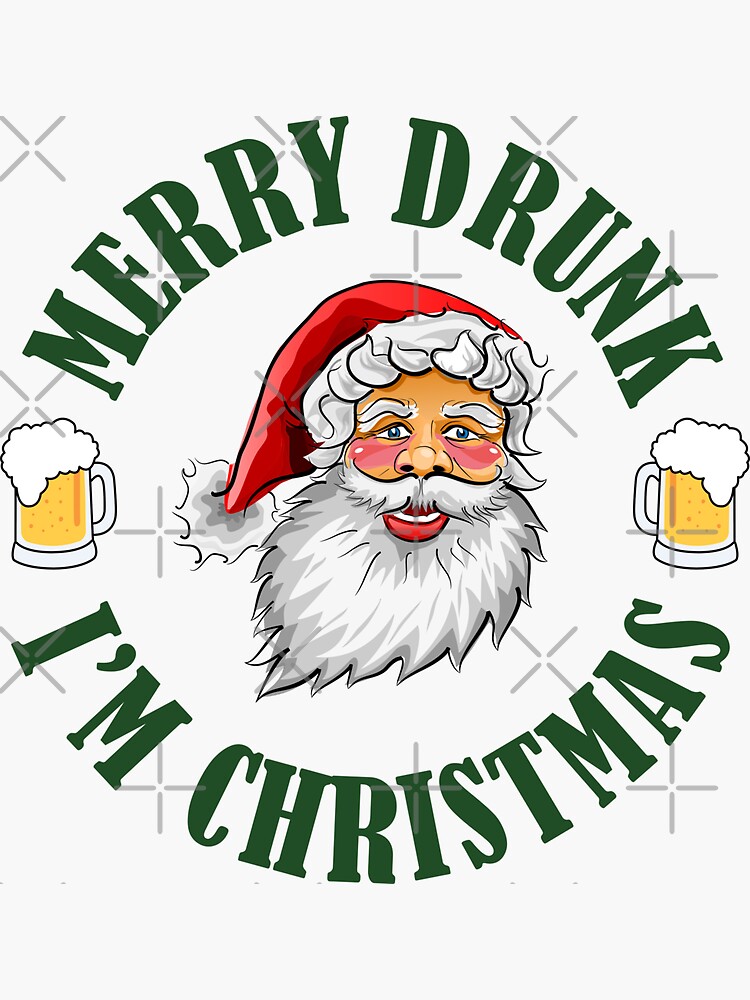 Merry Drunk I'm Christmas Custom Can Coolers