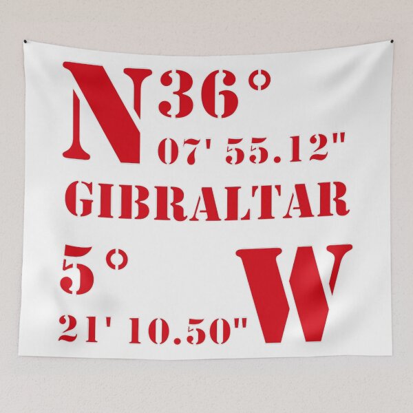 Item preview, Gibraltar Latitude and Longitude designed and sold by CoolYule.