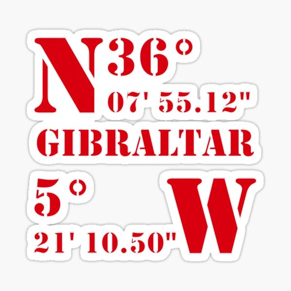 Aperçu de l'œuvre Latitude et longitude de Gibraltar créée et vendue par CoolYule.