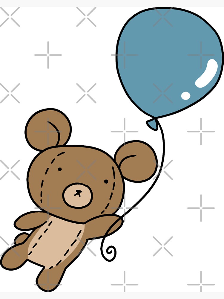 Magnet for Sale mit Blauer Ballon Teddybär von SaradaBoru