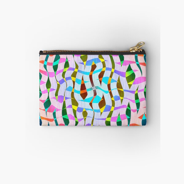 Item preview, Wavy Curved Translucent Organic Geometric Shapes Pastel Rainbow Colors Modern Boho Mosaic designed and sold by jocelynsart.