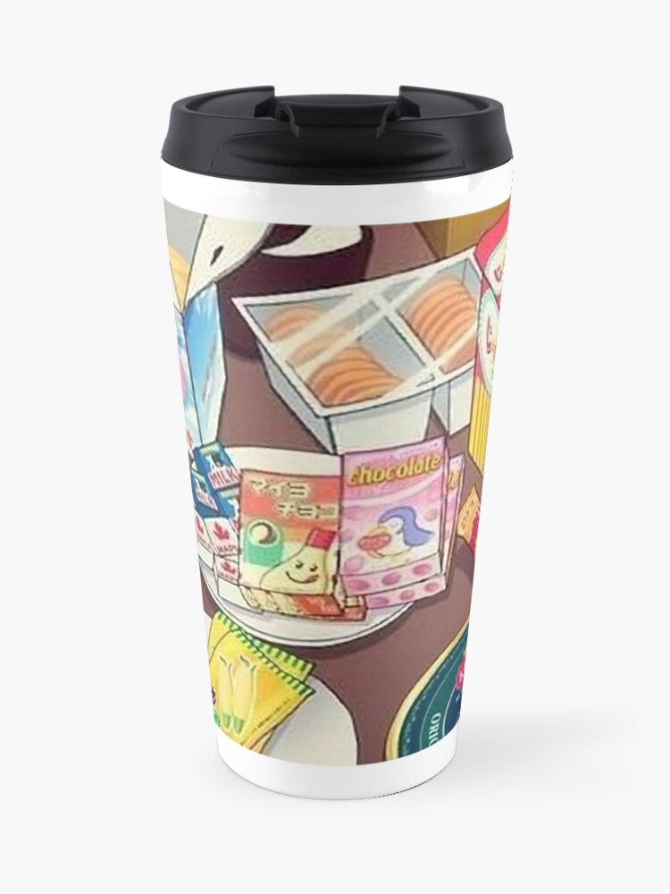 Anime 80s Food Aesthetic Travel Mug By Vl0nethug Redbubble