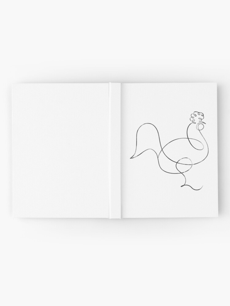 Picasso Line Art Huhn Notizbuch Von Shamilab Redbubble