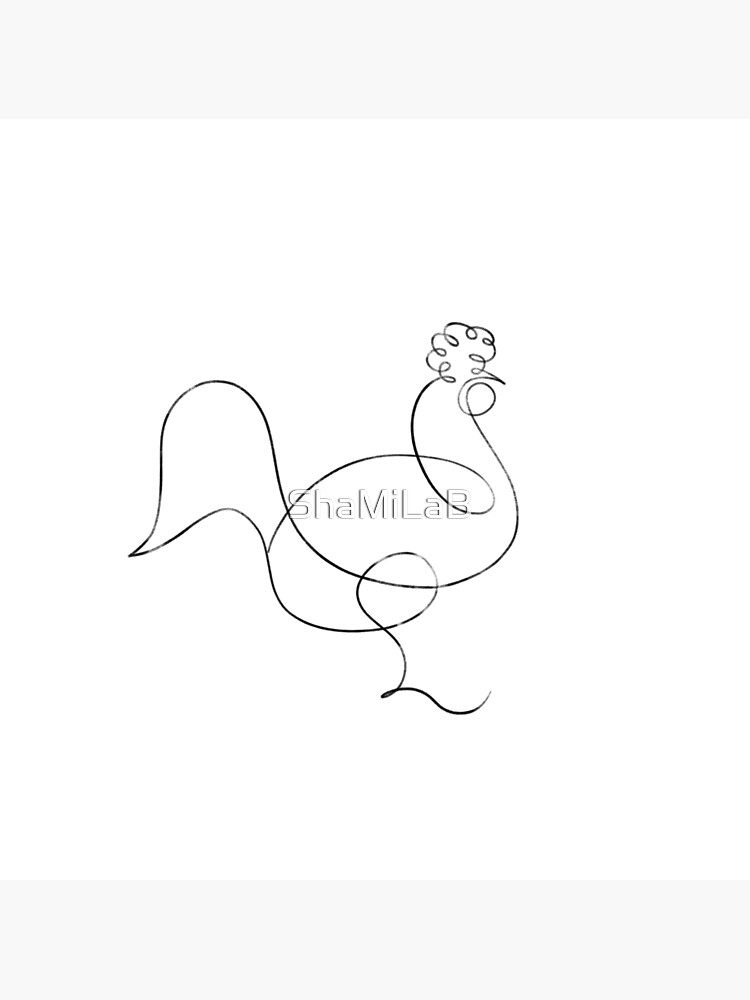 Picasso Line Art - Chicken by ShaMiLaB