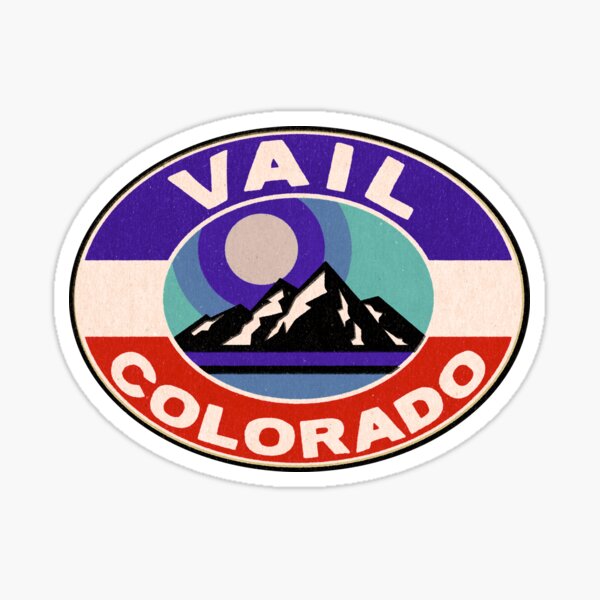 Ski Vail Colorado Skiing Winter Sports Snowboarding Vintage Style Sticker