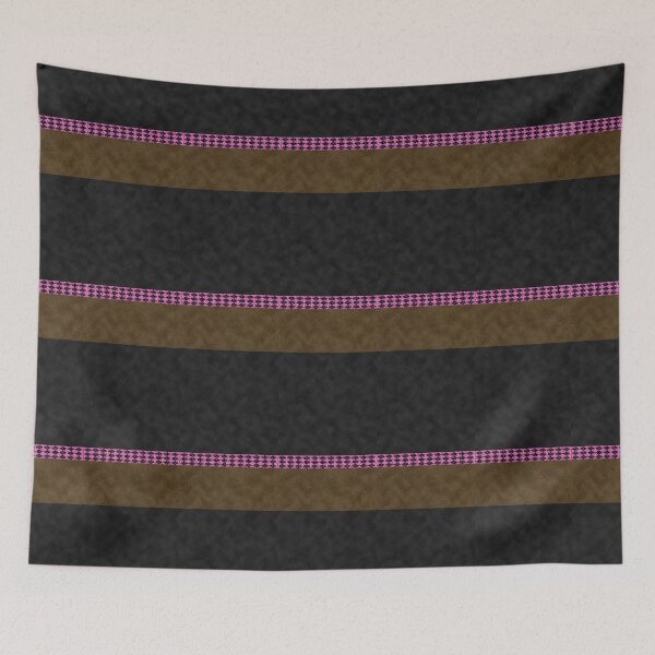 Item preview, Black and Brown Graphic Faux Suede Crinkled Hot Pink and Black Diamond Harlequin Pattern Band Western Chic designed and sold by jocelynsart.