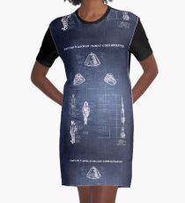 Apollo Saturn V Command Module (HighRes) blueprint Graphic T-Shirt Dress
