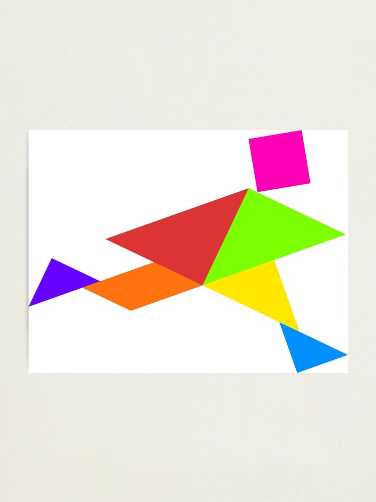 Tangram Sitting Cat Shape and Solution