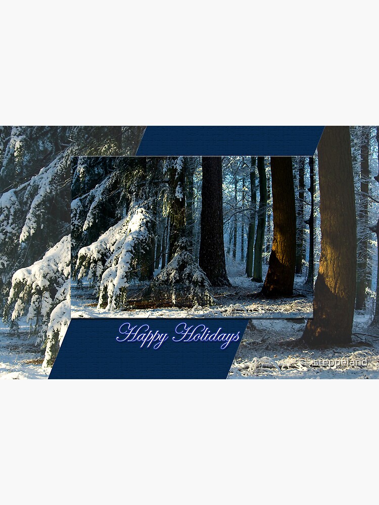 Thumbnail 2 of 2, Greeting Card, Pines Doorway - Happy Holidays designed and sold by steppeland.