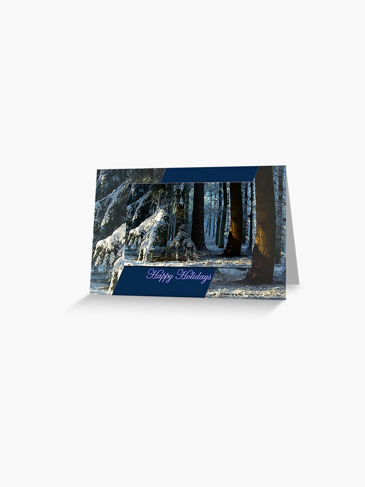 Thumbnail 1 of 2, Greeting Card, Pines Doorway - Happy Holidays designed and sold by steppeland.