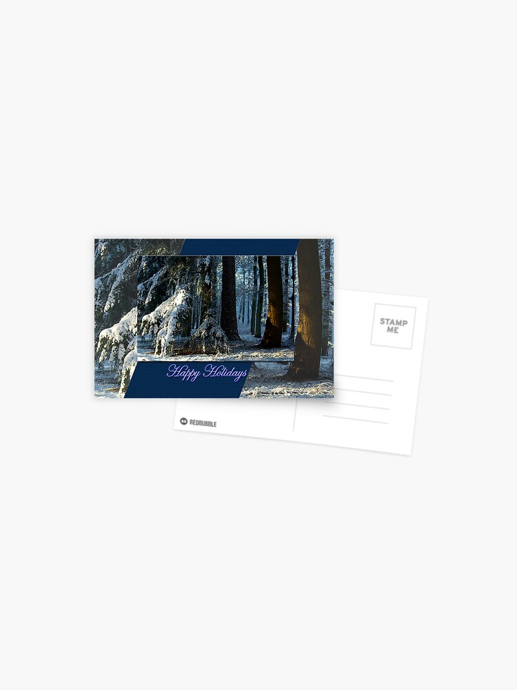 Thumbnail 1 of 2, Postcard, Pines Doorway - Happy Holidays designed and sold by steppeland.