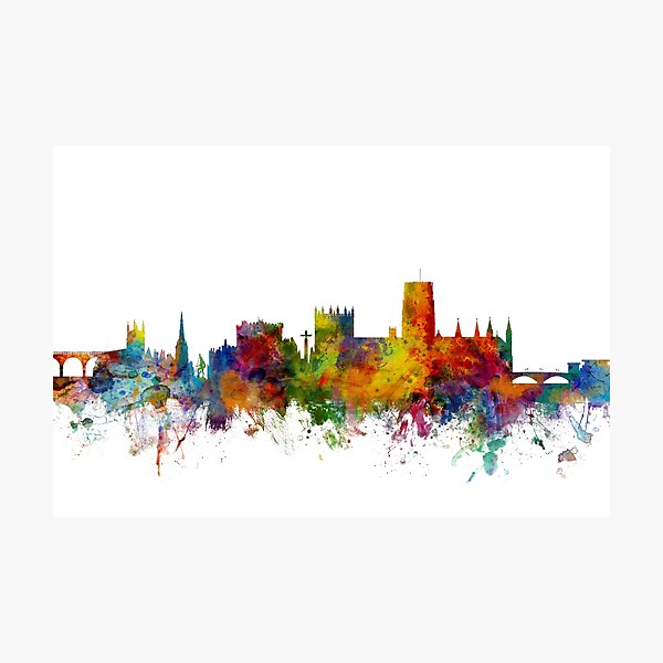 Item preview, Durham England Skyline Cityscape designed and sold by ArtPrints.