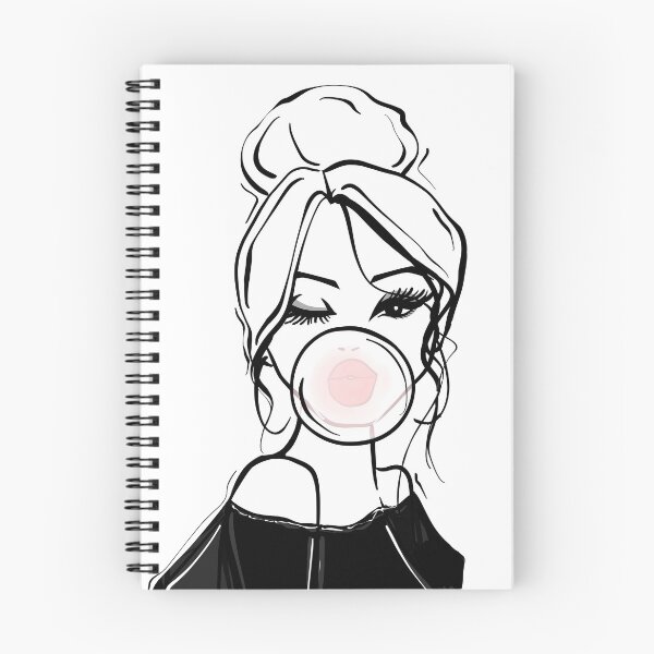Item preview, Bubble Gum Wink Fashion Illustration designed and sold by Sabina Fenn.