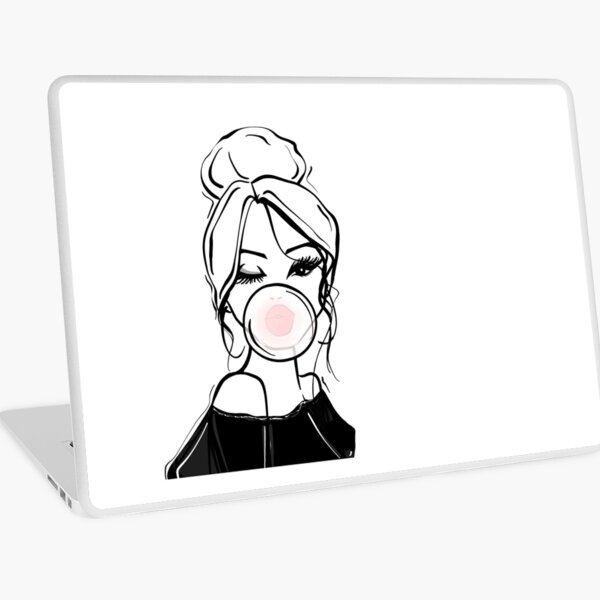 Aperçu de l'œuvre Illustration de mode avec un clin d'œil au chewing-gum créée et vendue par Sabina Fenn.