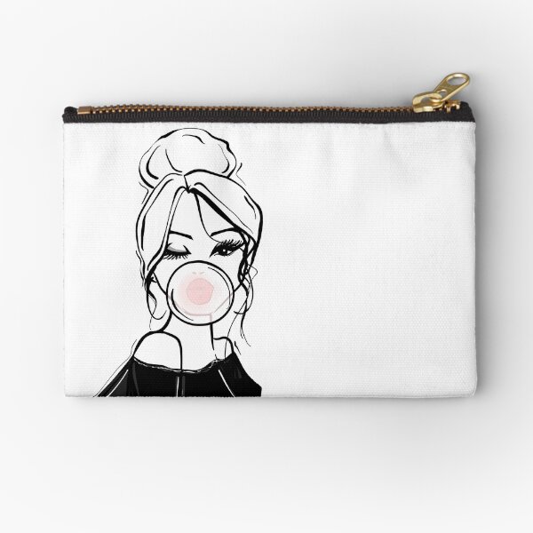 Item preview, Bubble Gum Wink Fashion Illustration designed and sold by Sabina Fenn.