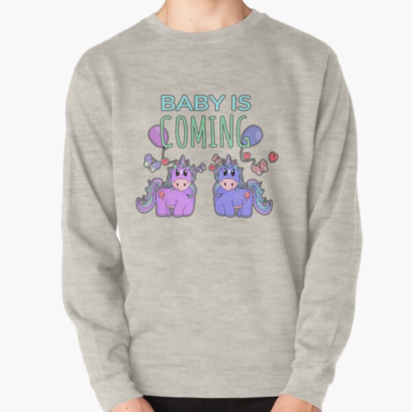 Baby is Coming Cute Unicorn Baby Announcement Pullover Sweatshirt