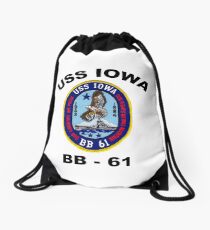 USS Iowa (BB-61) Crest Drawstring Bag