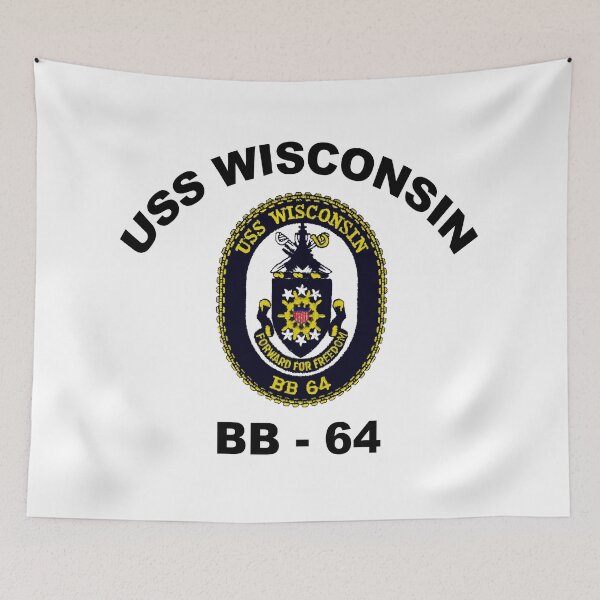 Item preview, USS Wisconsin  (BB-64) Crest designed and sold by Nikki SpaceStuffPlus.