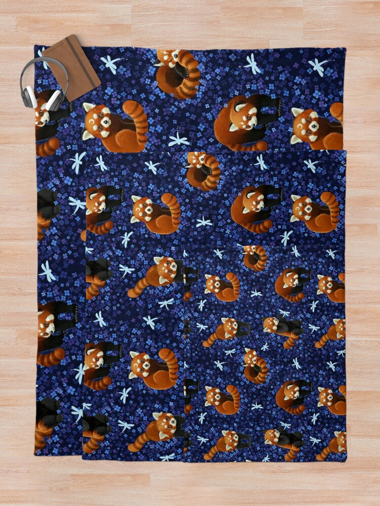 Alternate view of Red Pandas Pattern Throw Blanket