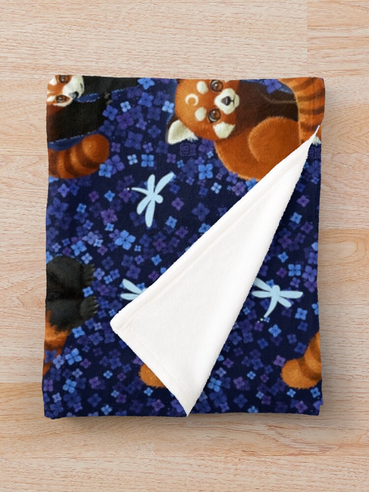 Alternate view of Red Pandas Pattern Throw Blanket