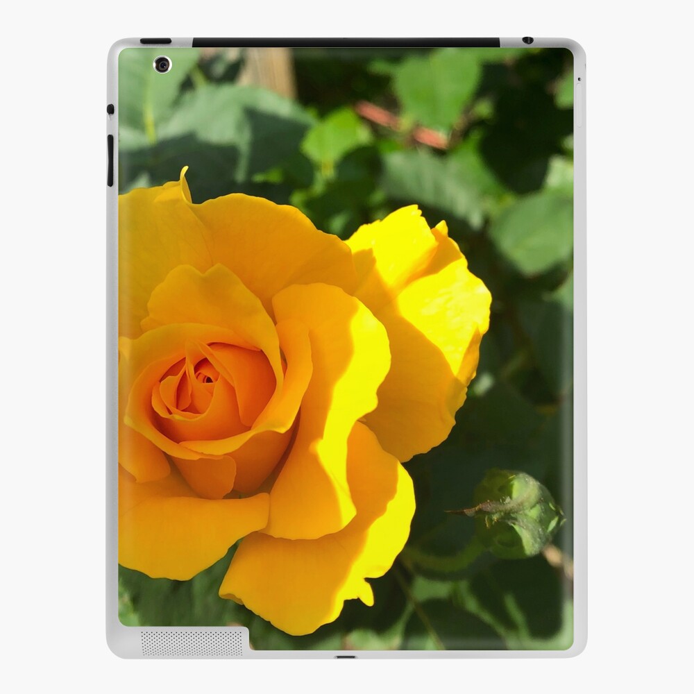 Rock, Love, Peace, Etc with yellow and green flower iPad Case