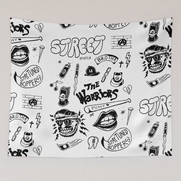 Item preview, Street graffiti black traditional flash set illustration designed and sold by Joe Tamponi.