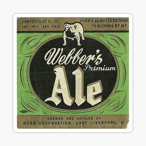 "bers ALe bottle label" Sticker by thatstickerguy Redbubble